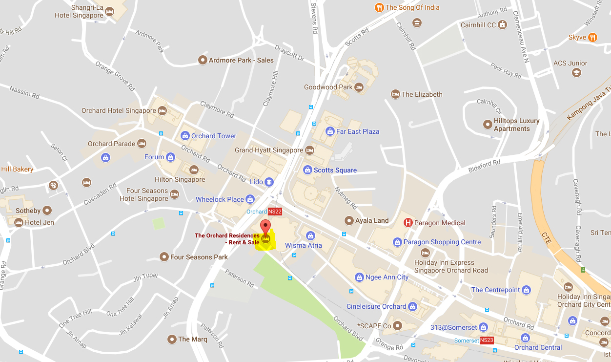 orchard residences location map